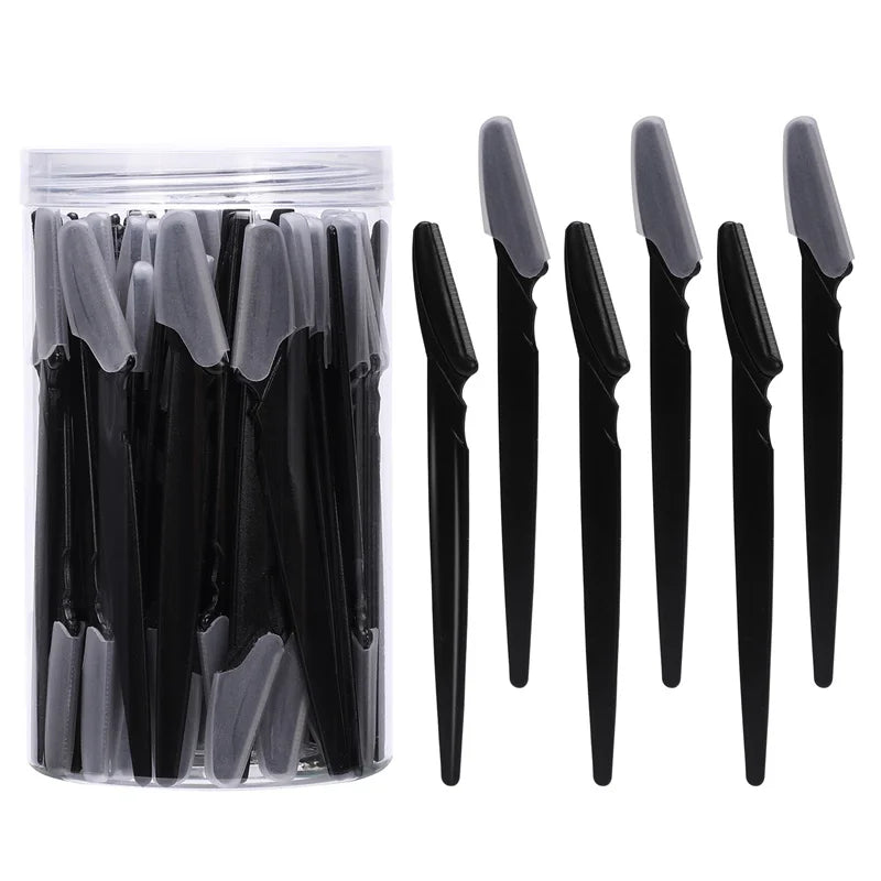 5/10/30/40/66pcs Eyebrow Razors Kit Facial Eye Brow Trimmer Multifunction Facial Hair Removal Tool with Container Safety Beauty