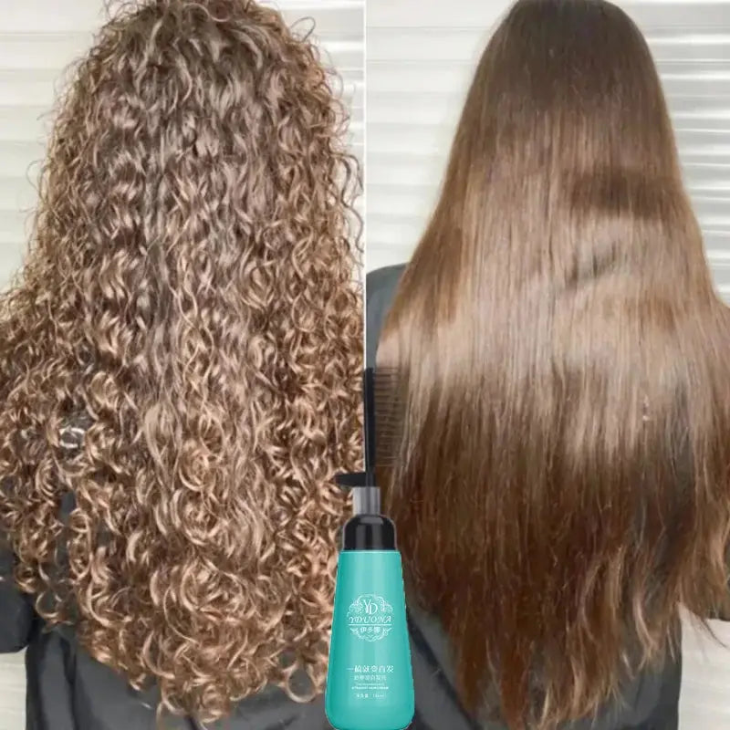 Hair Straightening Cream And Comb Set Nourishing No Hurting Repair Damaged Hair Keratin Smooth Care Improving Frizziness Ionperm Nova Trendz