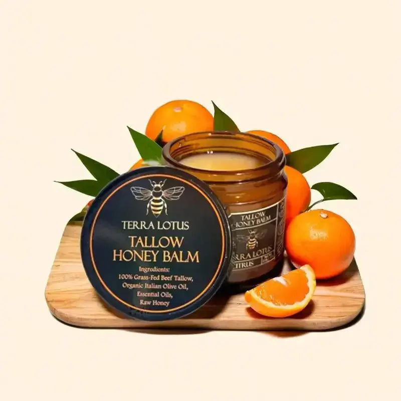 Organic Grass-Fed Beef Tallow Balm with Raw Honey - Moisturizing Cream for Soft, Smooth Skin - Handmade All-Natural Moisturizer Nova Trendz
