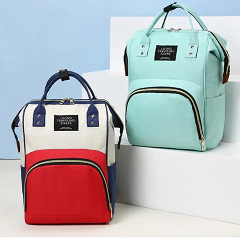 Large Capacity Canvas Mummy Bag Multifunctional Baby Bottle Thermal Insulation Travel Storage Bag Fashion Mummy Bag Hanging Bag Nova Trendz