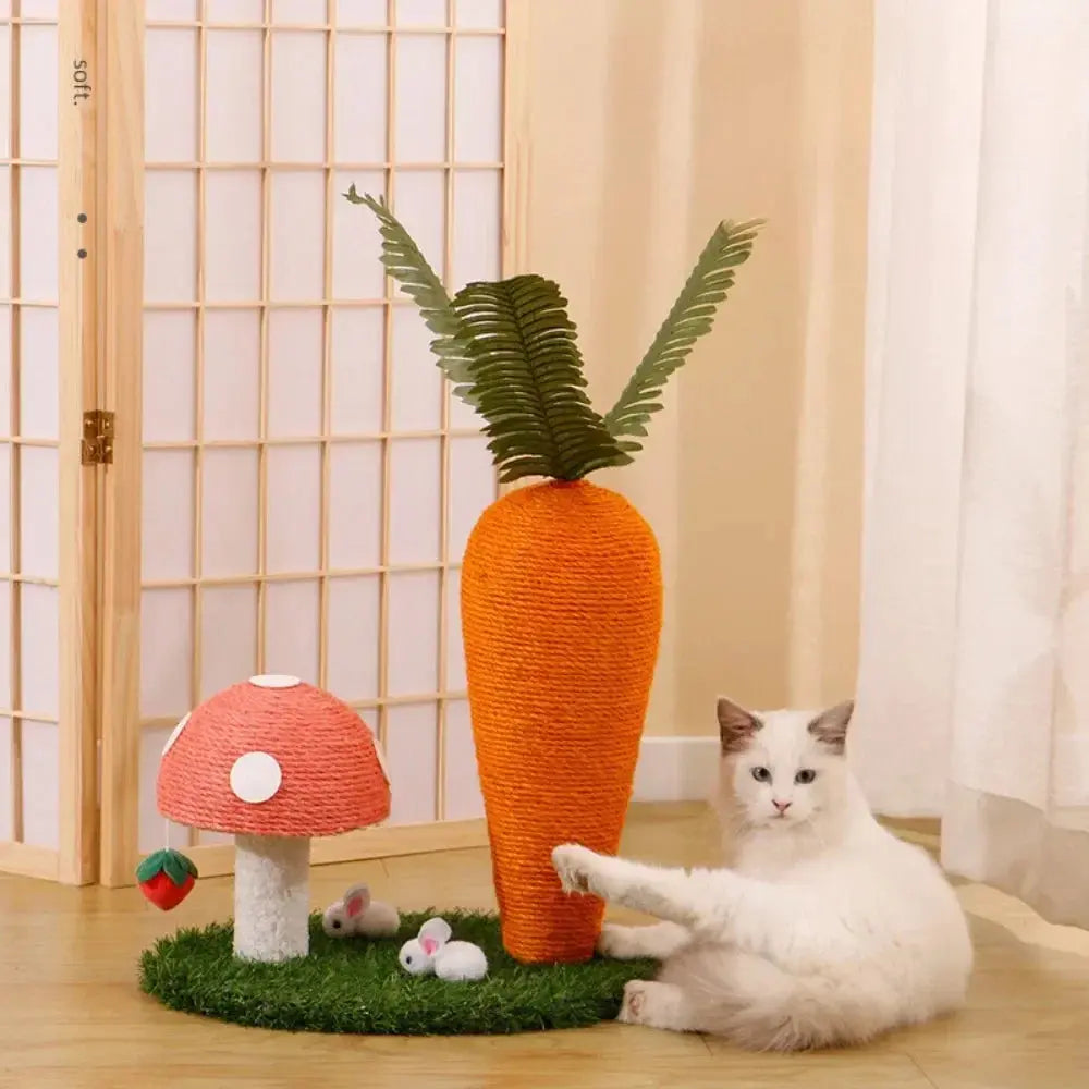 Carrot Cat Tree Cute Cats Sisals Carrots Pet Supplies Post Home Crawling Frame Pets Cats Fun Toys Sisal for Cat Scratching Rack Nova Trendz