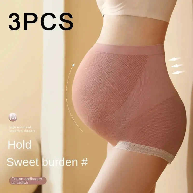 3PCS Maternity Panties High Waist Pregnant Panties Adjustable Belly Support Briefs for Pregnant Women Lace Solid Cozy Intimates Nova Trendz
