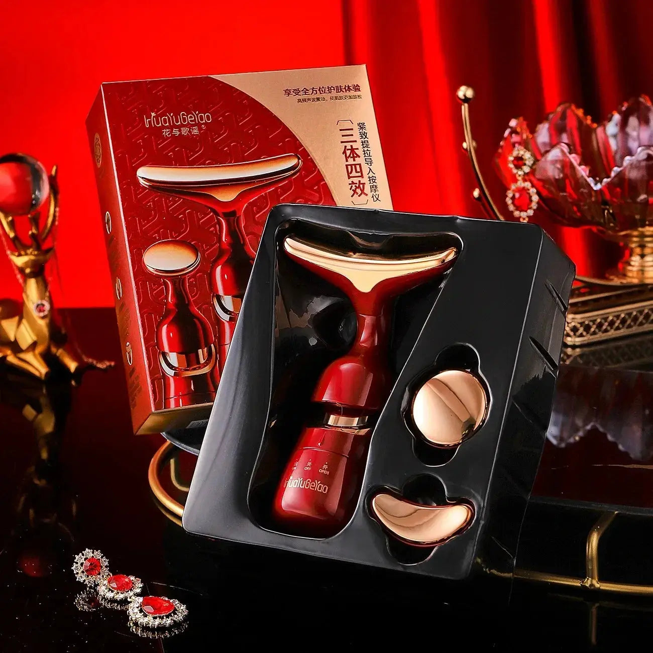 3 In 1 Face Massager Neck Facial Eye Massage Introducer Microcurrent Skin Rejuvenation Anti Aging Beauty Device Dropshipping - Nova Trendz