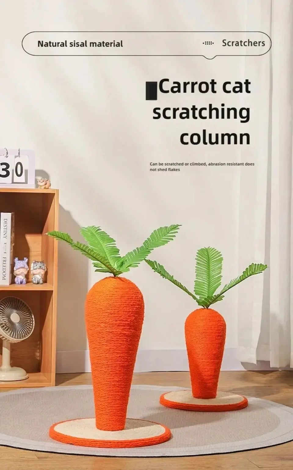 Carrot Cat Tree Cute Cats Sisals Carrots Pet Supplies Post Home Crawling Frame Pets Cats Fun Toys Sisal for Cat Scratching Rack Nova Trendz