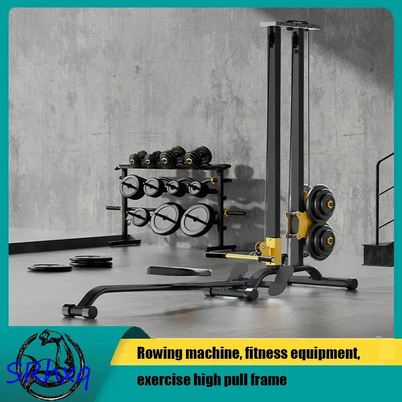 Multifunctional Rowing Machine, Fitness Equipment, High Pull Frame, dumbbell, Integrated Training Device Nova Trendz