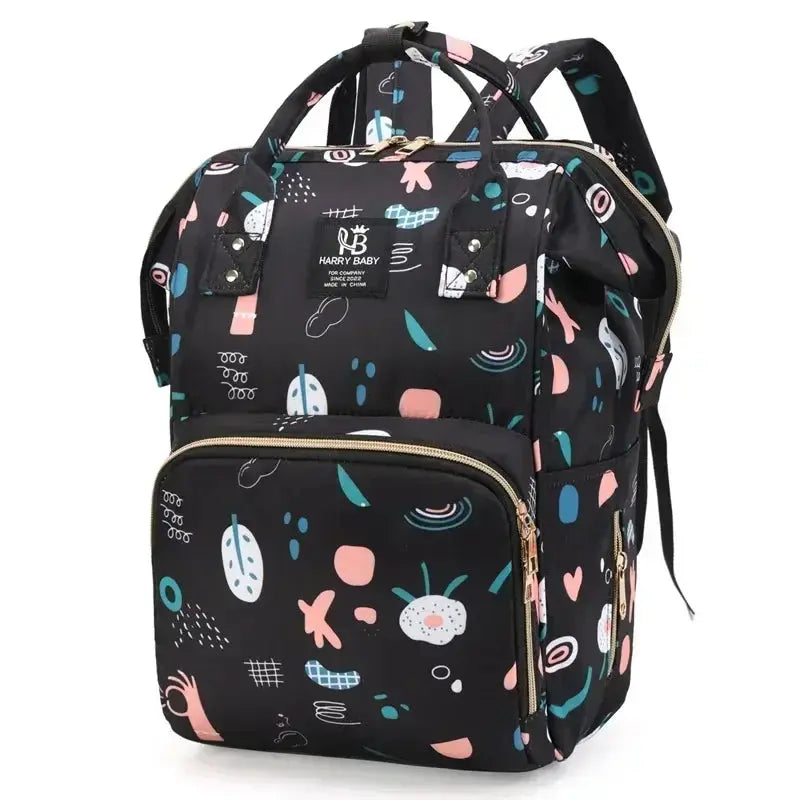 Fashion Print Nappy Backpack Bag Mummy Large Capacity Bag Mom Baby Multi-function Outdoor Travel Diaper Bags for Baby Care Stuff Nova Trendz