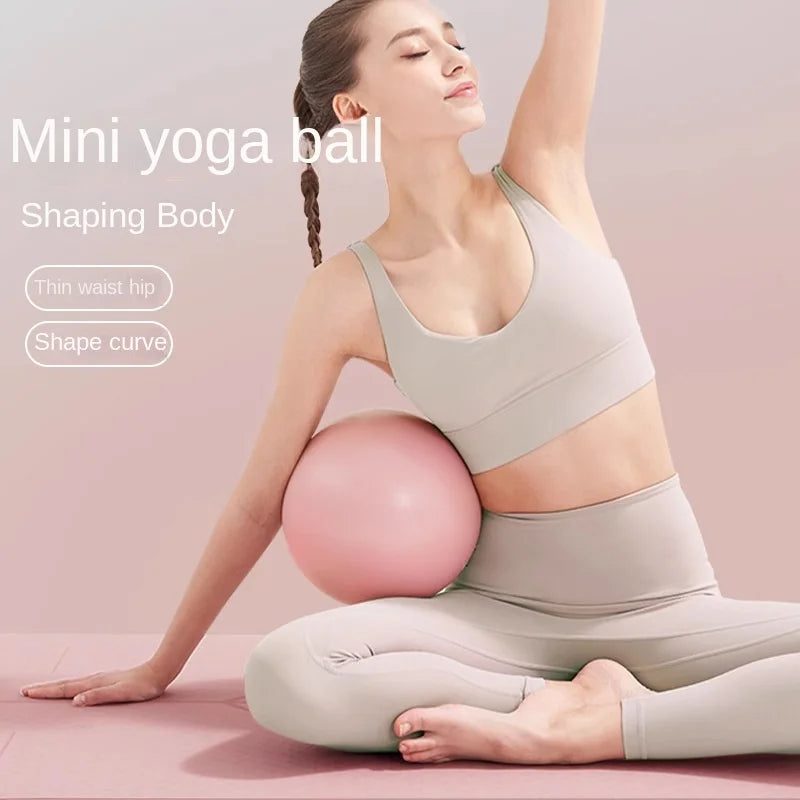 Women Gym Yoga Fitness Ball Thickening Type Anti-explosion Diameter 25 cm Pilates Workout Mini Ball Sculpting Legs And Hips Nova Trendz