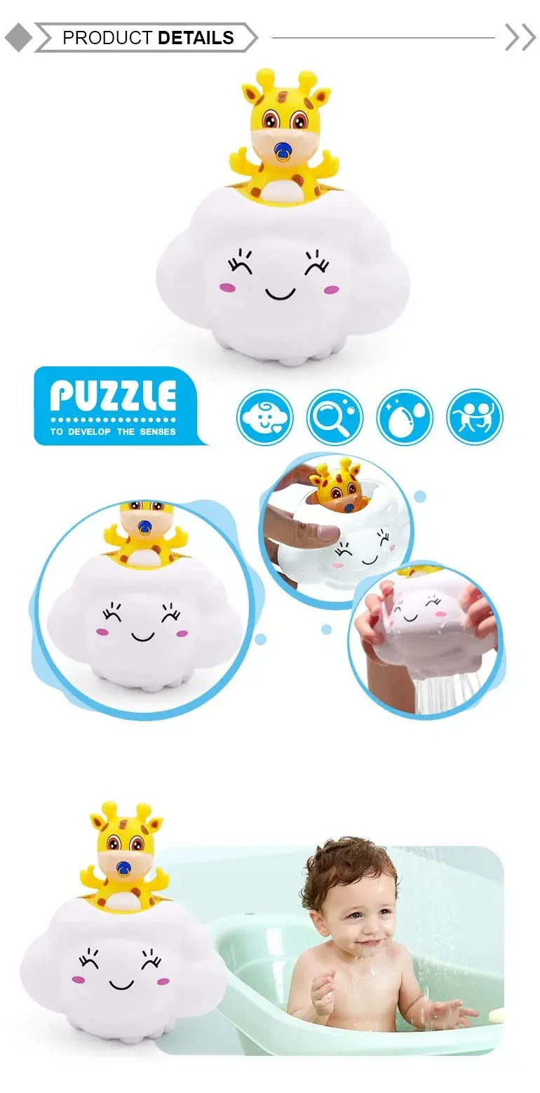 Baby Bath Toy, Bathing Cute Swimming Water Spraying Clouds Shower Bath Toy For Kids Water Playing Toy - Nova Trendz