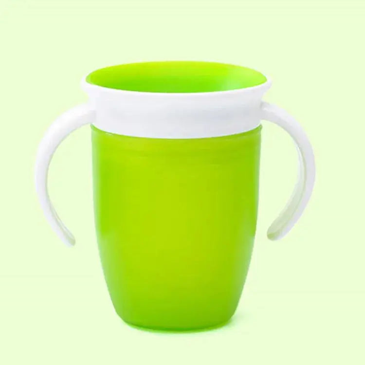 360 Degrees Can Be Rotated Baby Learning Drinking Cup with Double Handle Flip Lid Leakproof Silicone Infants Water Cups Bottle Nova Trendz