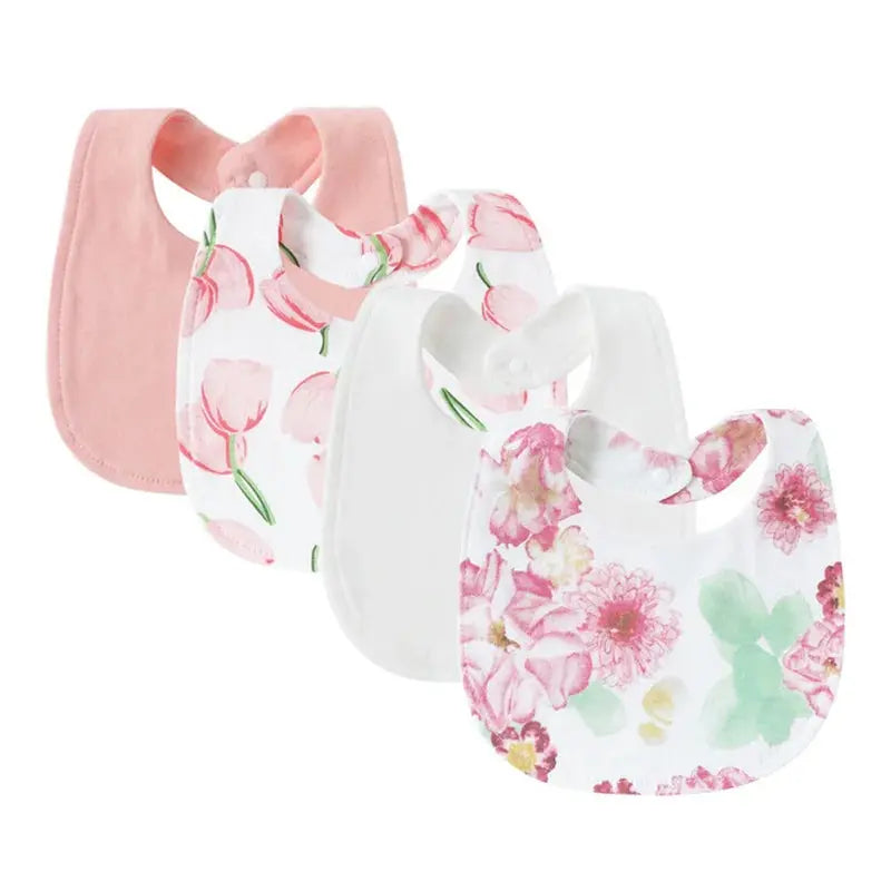 4pcs/lot Baby Bibs Set Flower Animal Printed Burp Cloths Cotton Infant Feeding Swallow Towel Boys Girls Care Items Universal Nova Trendz
