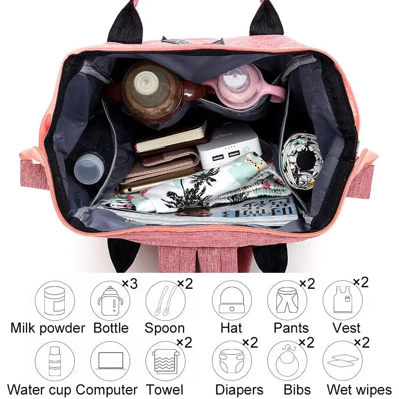 Nappy Backpack Diaper Bag Mummy Large Capacity Bags Mom Baby Multi-Function Waterproof Outdoor Travel Diaper Bags for Baby Care Nova Trendz