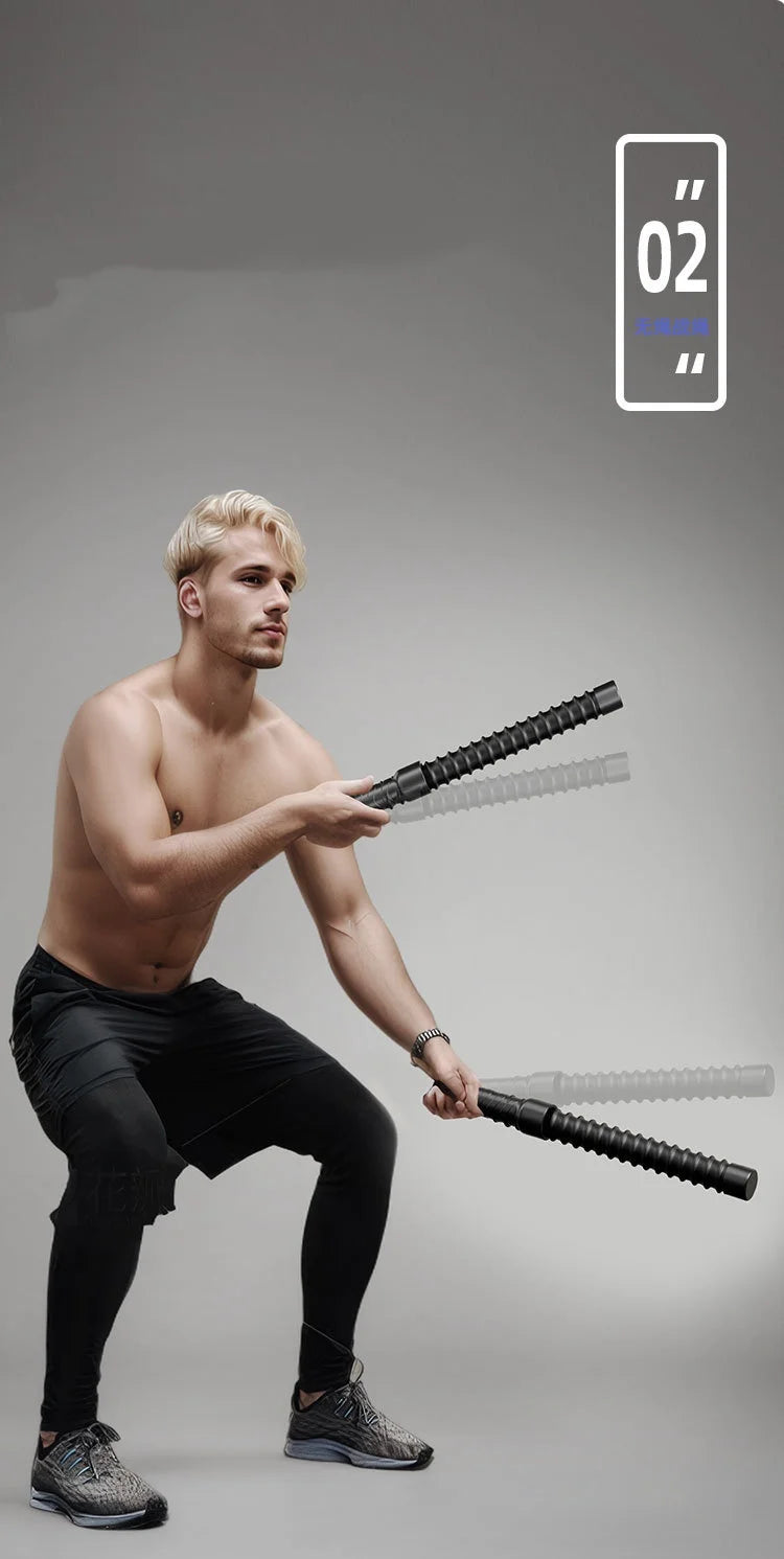 2PCS Weighted Rope Tension Spring Resistance Full Body Workout Equipment for Home Gym Fitness Training Muscle Strength Exercise