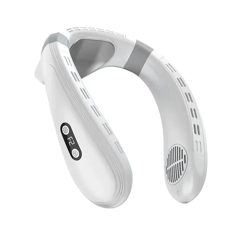 New Neck Air Conditioner Portable Neck Fan Rechargeable Semiconductor Cooling Bladeless Fan Outdoor Personal Fan Wearable Cooler Nova Trendz