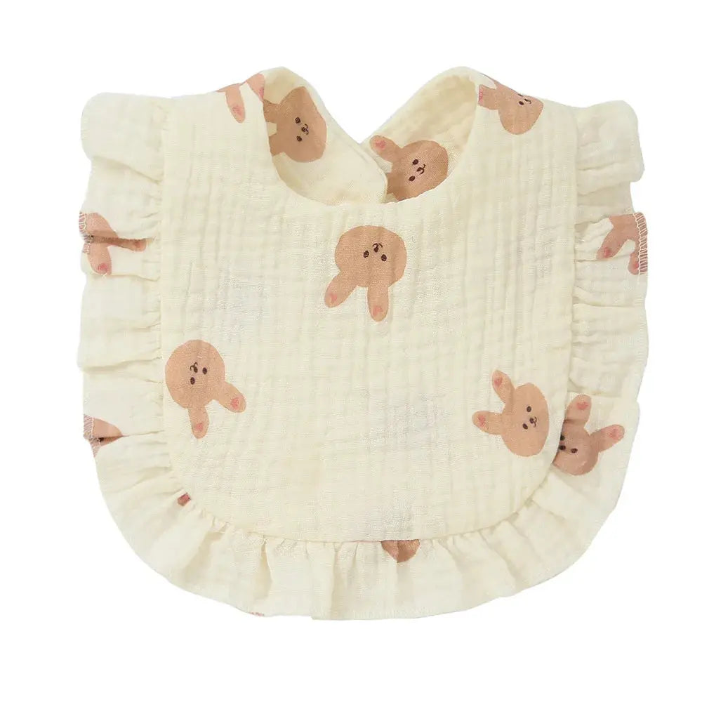2025 New Baby Feeding Drool Bib Ruffle Floral Infants Lace Saliva Towel Soft Cotton Burp Cloth For Newborn Toddler Kids Bibs Nova Trendz