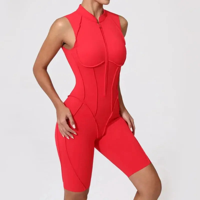 New Seamless Yoga Jumpsuits Sports Fitness Hip-lifting Backless Skinny Zipper One-Piece Workout Clothing Gym Bodysuit for Women - Nova Trendz