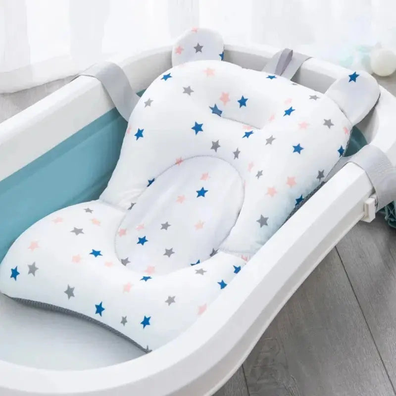 Baby shower lying down, baby shower artifact can sit and lie down, newborn net bag bath pad, bathtub floating pad Nova Trendz