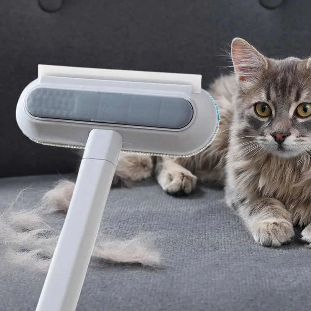 Long Handle Pet Hair Remover Brush 3 in 1  Static Dog Cat Hair Cleaner Cat Tree Bed Carpet Cat Furniture Cleaning Pet Supplies