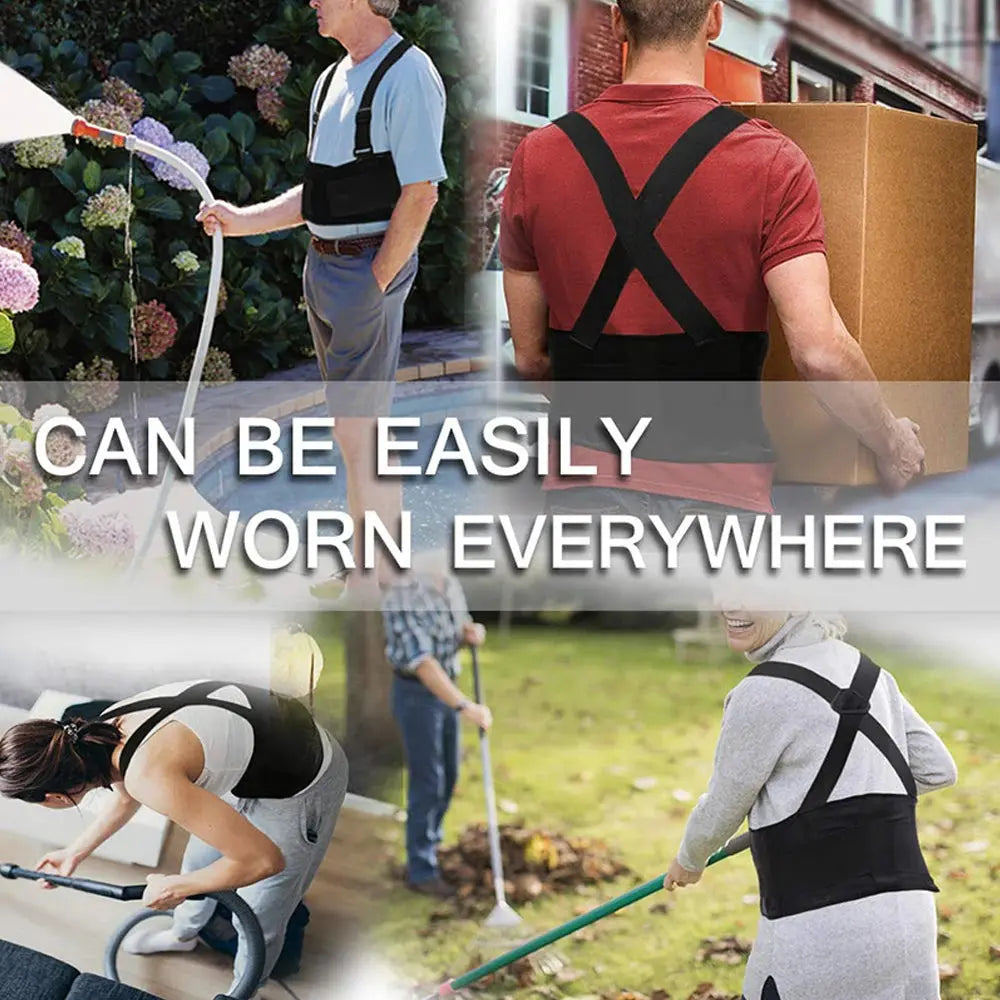 1Piece Work Back Brace for Men Women,Adjustable Lower Back Support Belt with Suspenders for Heavy Lifting Safety & Protection - Nova Trendz