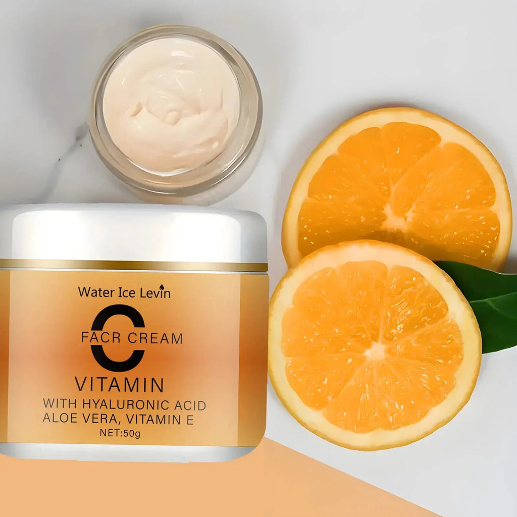Vitamin C Facial Cream, Hyaluronic Acid, Aloe Vera and Vitamin E, Facial Moisturizing Cream, Nourishing Skin Care, Increasing Brightness, Available for All Skin Types - Nova Trendz