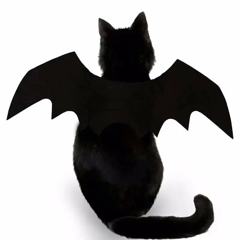 Pet Halloween Cosplay Costume for Dogs Cats Puppy Kittens Black Bat Wings - Nova Trendz
