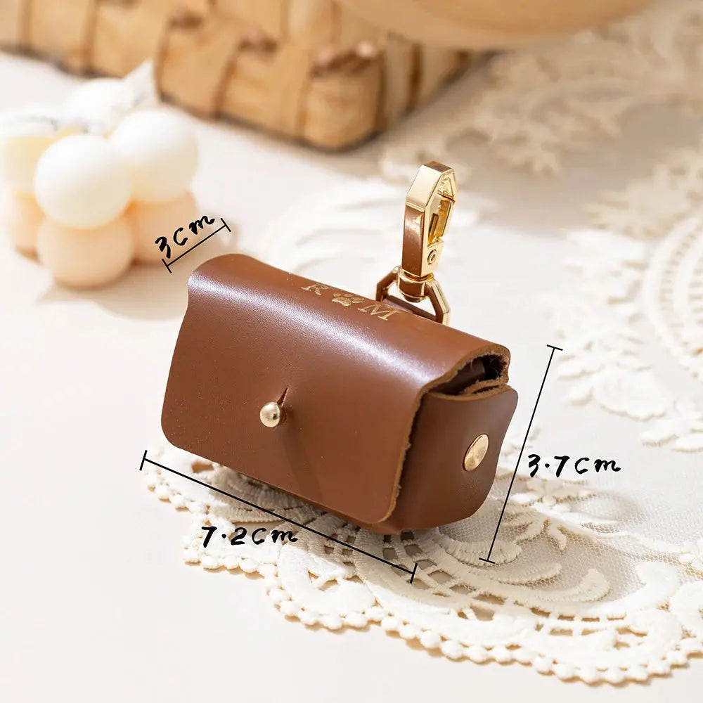 Personalized Initial Leather Ring Bearer Pouch for Dogs Custom Wedding Ring Box for Dog Collars Ring Holder Pet Wedding Gift Nova Trendz
