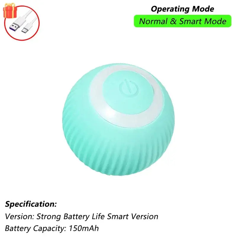 Cat Interactive Ball Toy, Automatic Rolling Ball with Tail, Rechargeable Smart Pet Interactive Toy, Intelligent Mouse for Cat - Nova Trendz