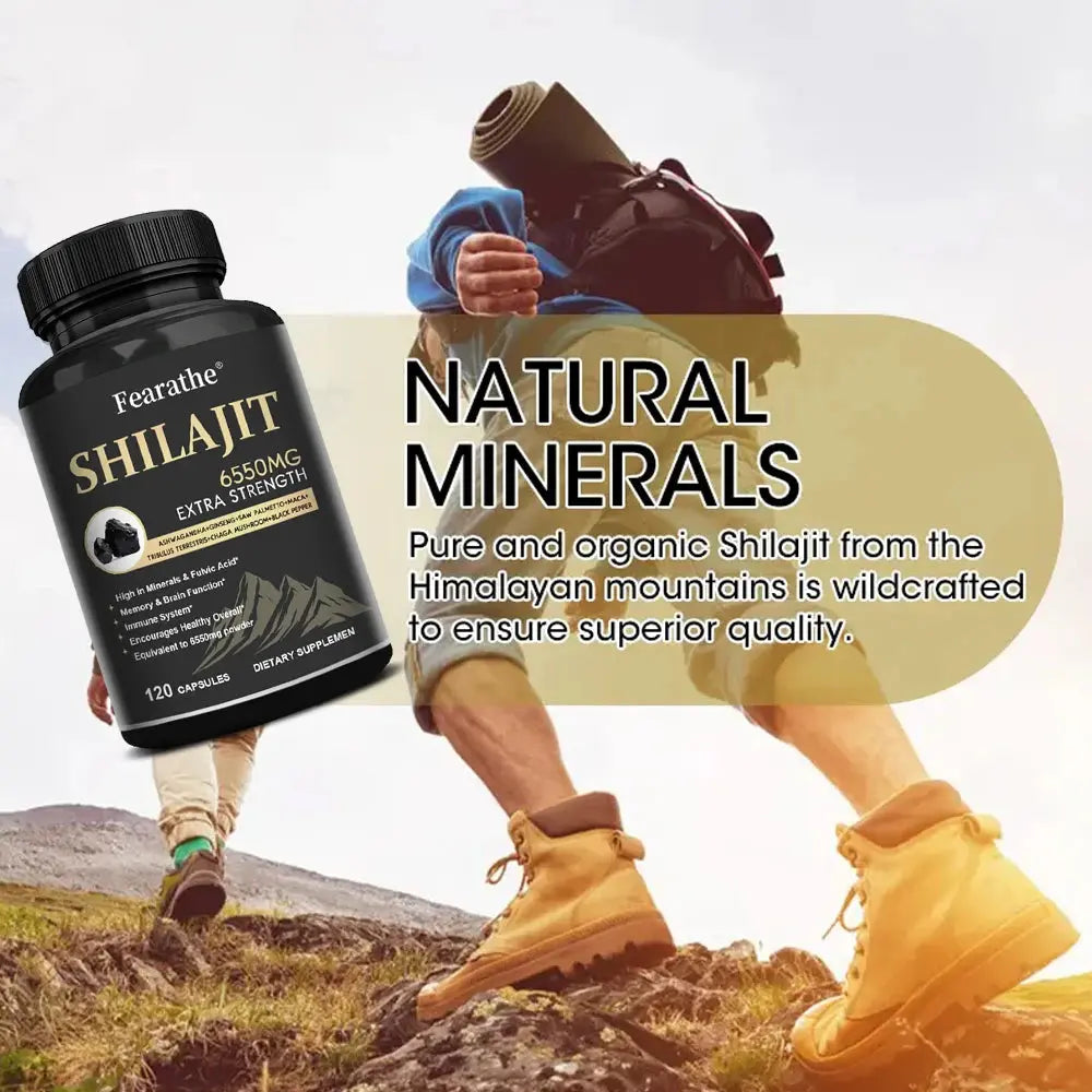 6550MG Natural Shilajit Fulvic Acid Mineral Supplement for Immune Health, Metabolism, Brain Function and Overall Physical Health Nova Trendz