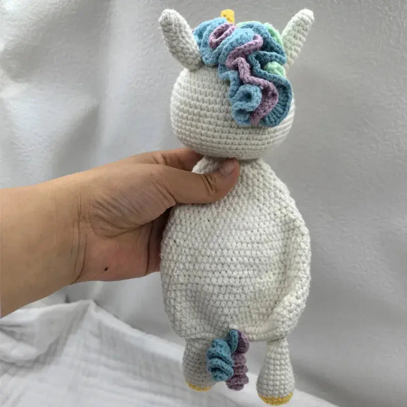 Baby Security Blanket Towel Feeding Bib Soft Towel Cotton Burping Cloth Infant Shower Gift Knitted Lovely Animal Rattle Sleep To Nova Trendz