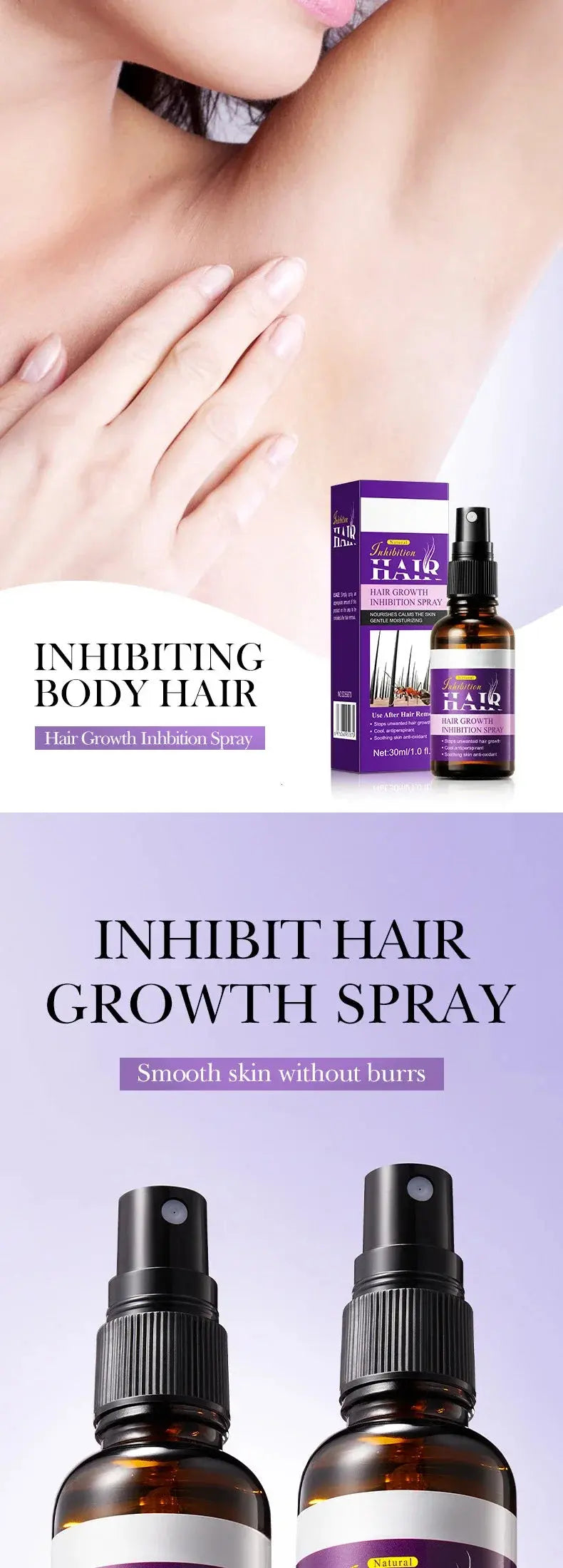 Hair Removal Cream Inhibits Hair Growth Whitening Safe Gentle Spray Effectively Remove Armpit Knee Leg Hair Skincare Products - Nova Trendz