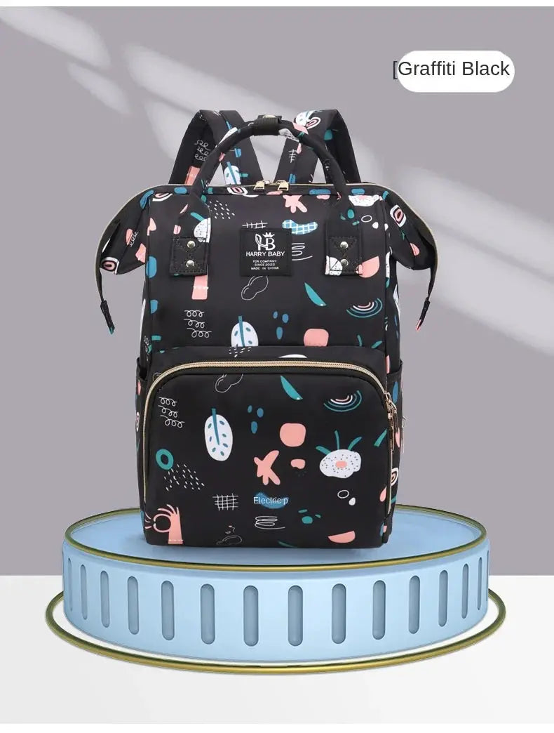 Fashion Print Nappy Backpack Bag Mummy Large Capacity Bag Mom Baby Multi-function Outdoor Travel Diaper Bags for Baby Care Stuff Nova Trendz