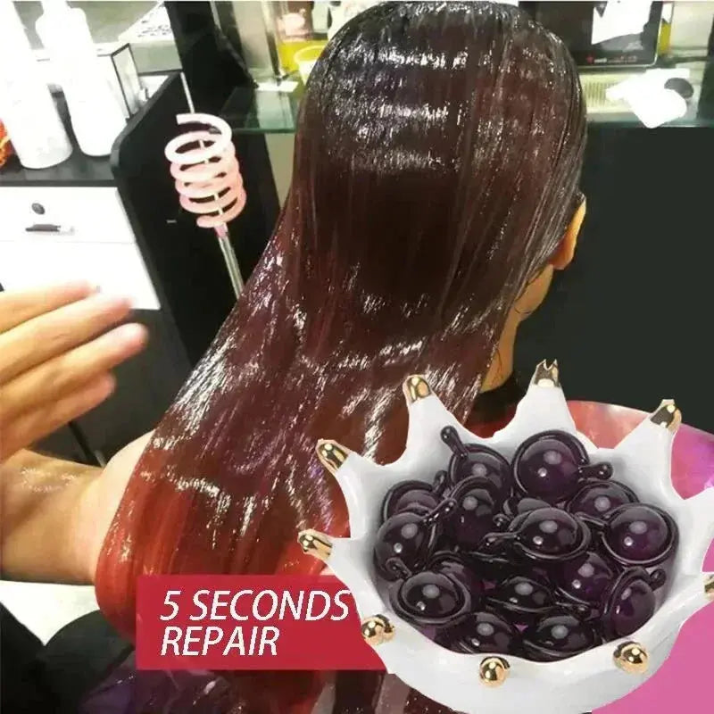Hair Vitamin Capsule Keratin Oil Fast Restore Soft Smooth Shiny Hair Care Nourish Repair Hair Damaged Splitting Treatment Produc - Nova Trendz