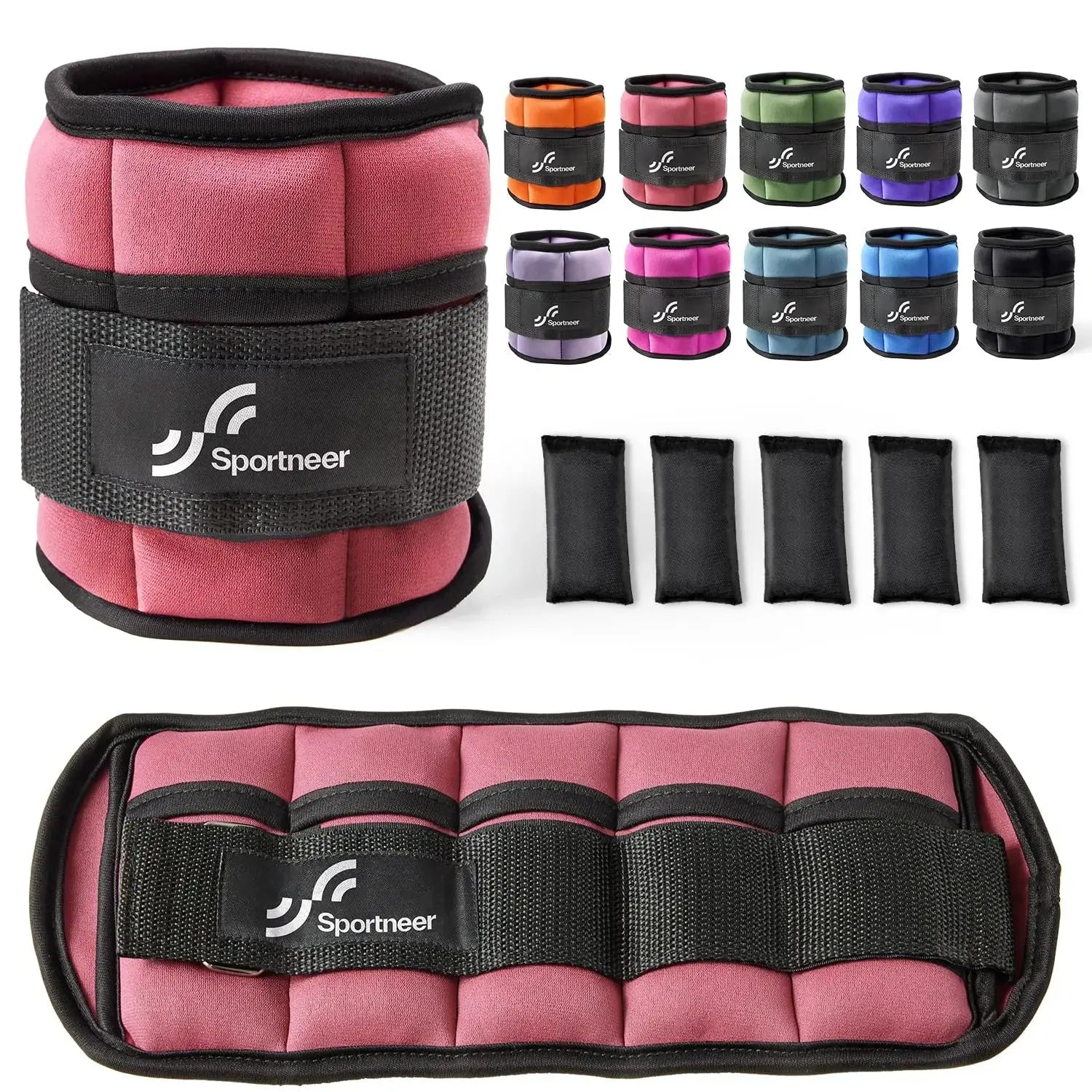 Sportneer Adjustable Ankle Weights 1Pair 10lb Leg Weight Straps for Women Men Weighted Ankle Weights Set for Gym Fitness Workout Nova Trendz