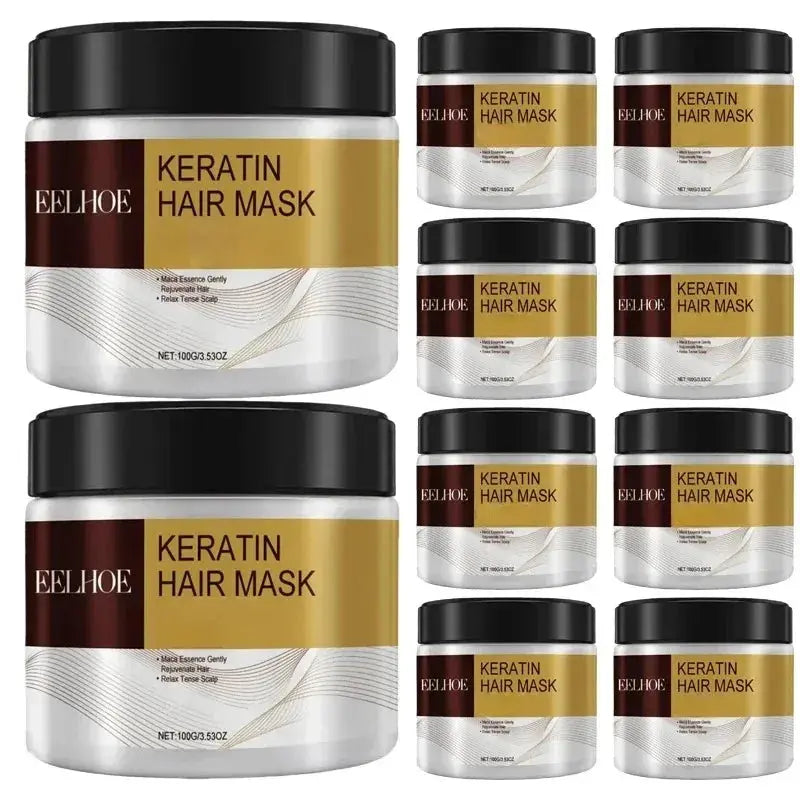 Deep Nourishing Keratin Care Hair Mask Moisturizing Repairing Damaged Frizzy Hairs Smooth Straighten Soft Hair Care 1/3/5/10pcs Nova Trendz