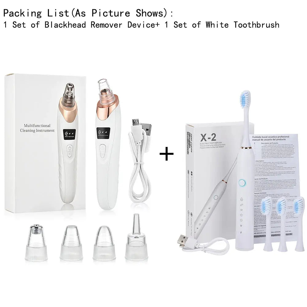 Blackhead Remover Nose T Zone Pore Vacuum Acne Pimple Removal Vacuum Suction Tool Facial Diamond Dermabrasion Machine Face Clean Nova Trendz