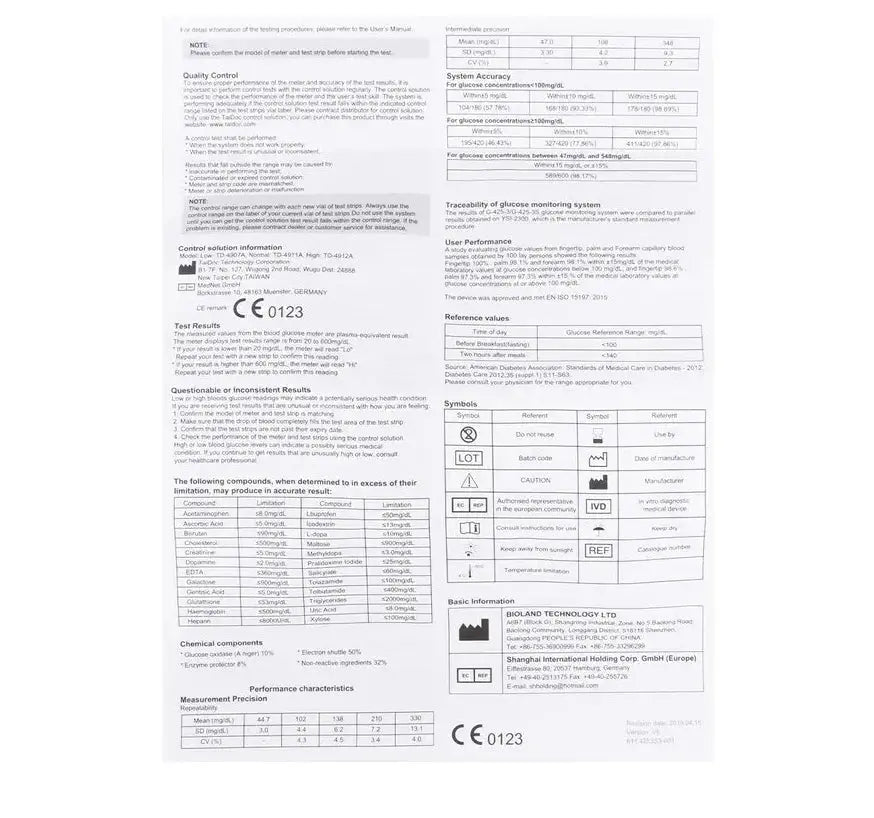 50Pcs Blood Glucose Test Strips/Lancets For G-425-3/G-425-2/G-425-1/G-427B Glucosemeter Blood Sugar Testing Papers Blood Collect Nova Trendz