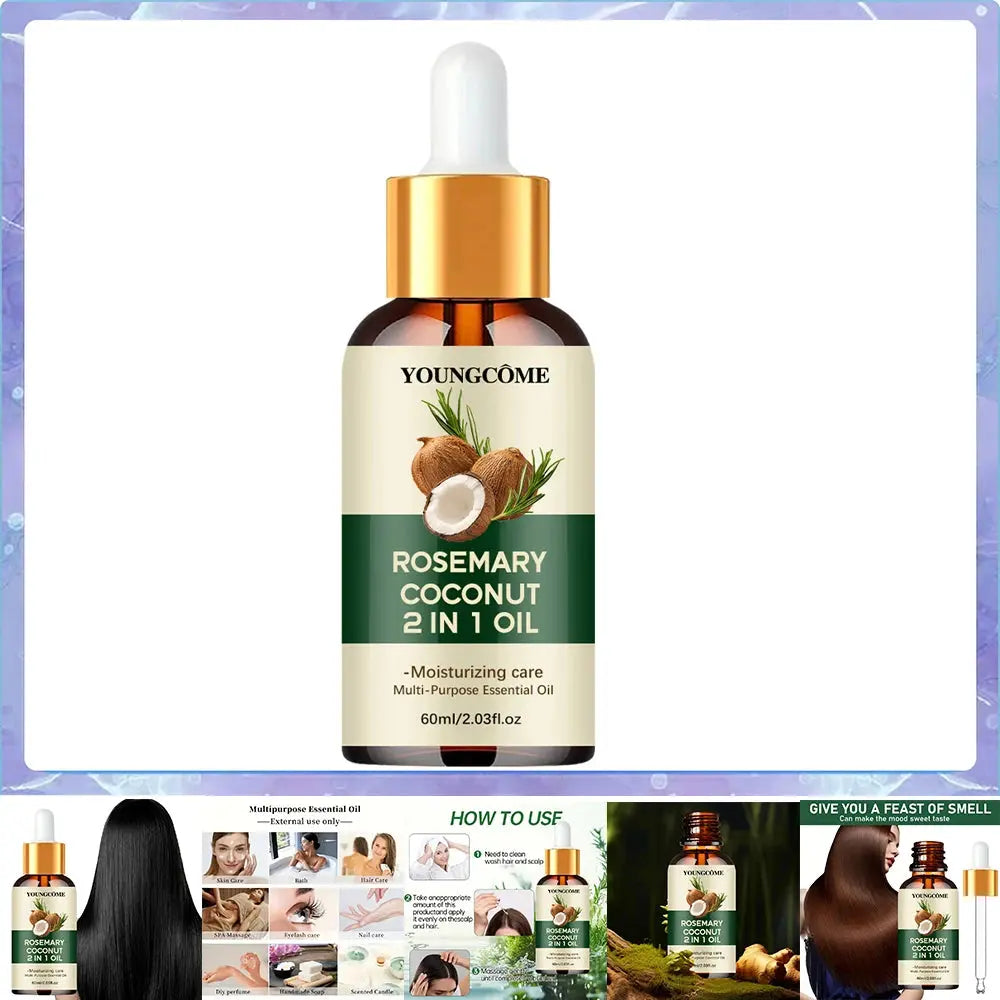 Rosemary Oil Hair Essential Coconut Oil Improve Hair Loss And Nourishes Strengthen Hair Roots Scalp Treatment Hair Care Nova Trendz