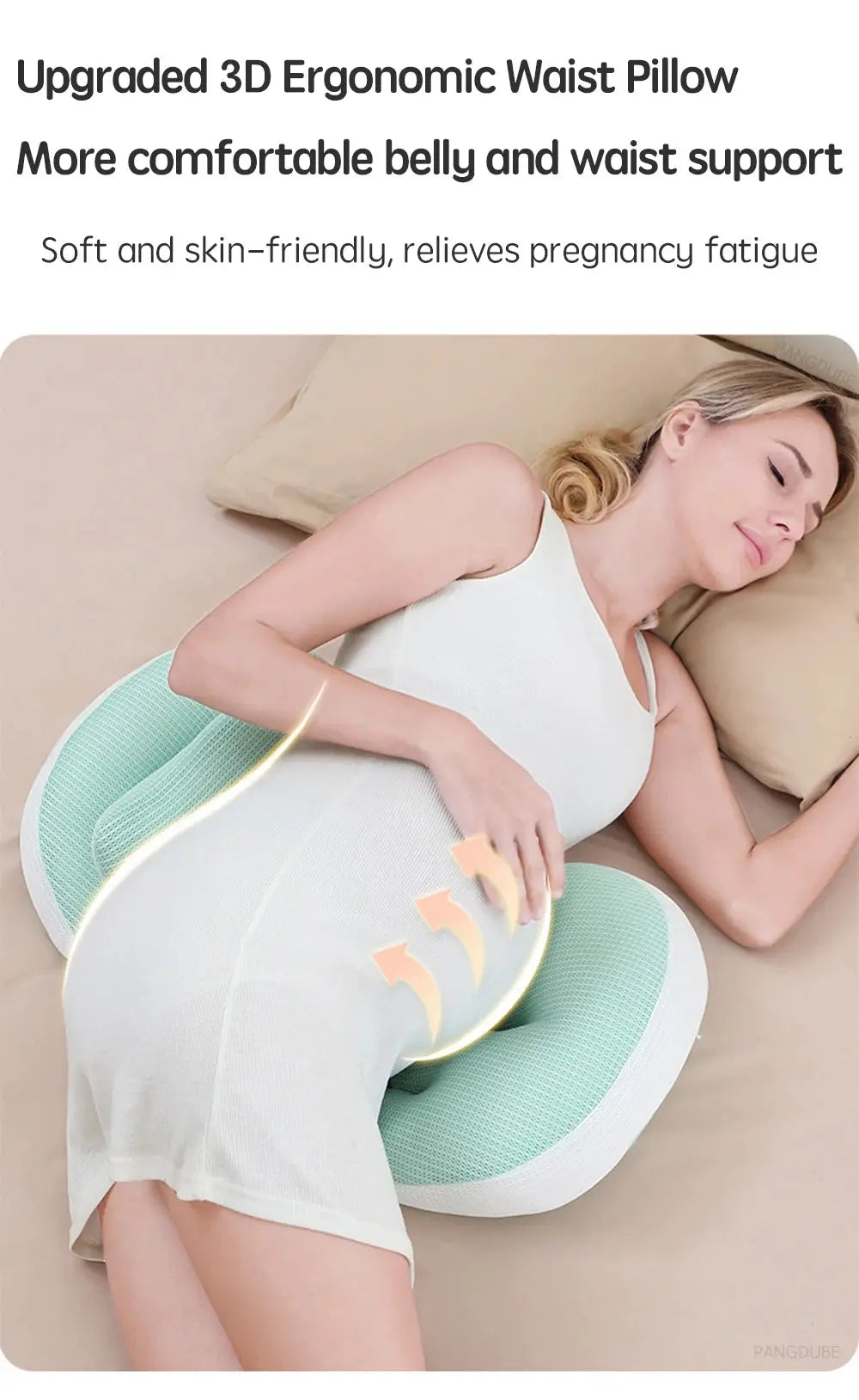 PANGDUBE Pregnancy Waist Support Pillow for Pregnant Women Sleeping Body Pillow Care for Pregnancy Cushion Adjustable Length Nova Trendz