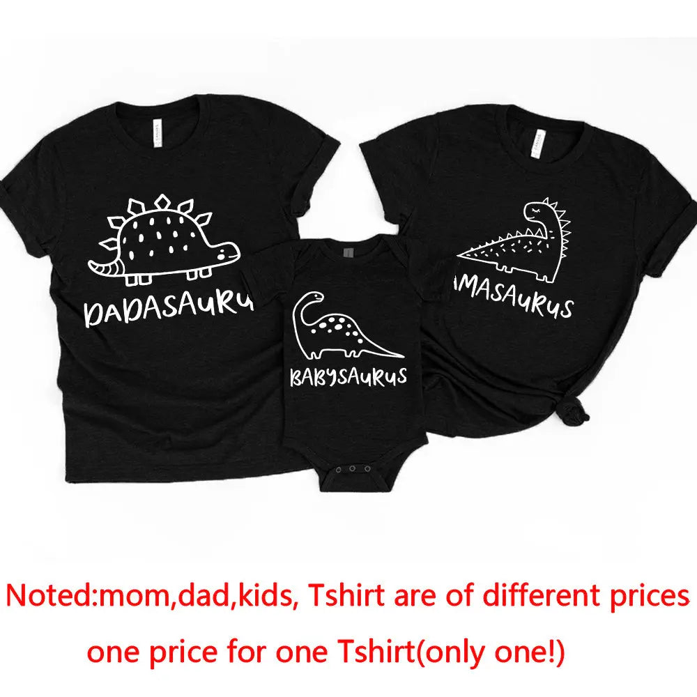Dinosaur Family Shirts Mommy Daddy Shirt Baby Bodysuits Family Matching Outfits Short Sleeve Family Tshirt Family Gift Shirt Nova Trendz