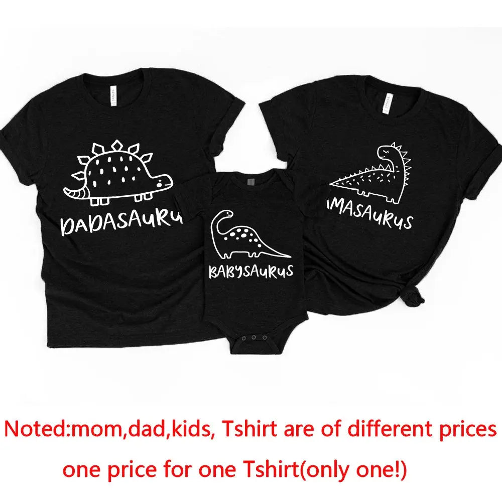 Dinosaur Family Shirts Mommy Daddy Shirt Baby Bodysuits Family Matching Outfits Short Sleeve Family Tshirt Family Gift Shirt Nova Trendz