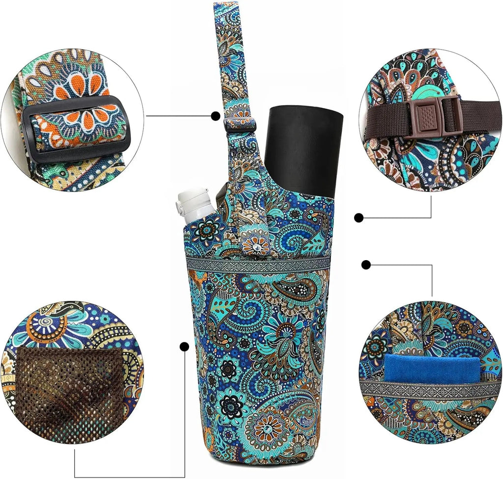 Yoga Mat Bag for Women with Large and Zipper Pockets, Carrier Fits Most Mats and Accessories, Ideal Gift Nova Trendz