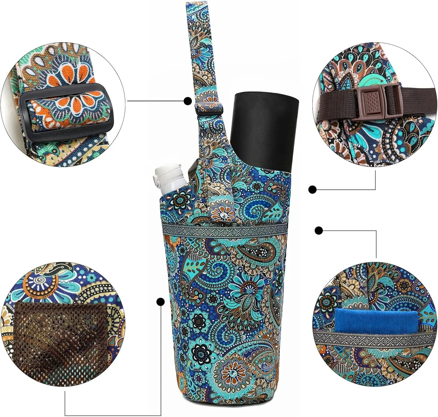 Yoga Mat Bag for Women with Large and Zipper Pockets, Carrier Fits Most Mats and Accessories, Ideal Gift Nova Trendz