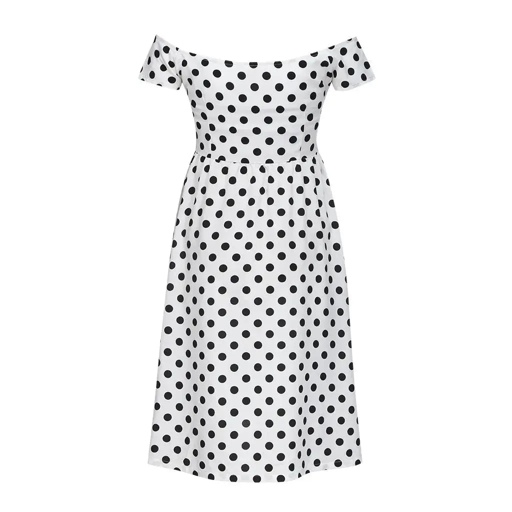 New Maternity Dresses Summer Fashion Dot Print Pregnancy Breastfeeding Off Shoulder Sexy Dress Christmas Hoodie Dresses Women Nova Trendz