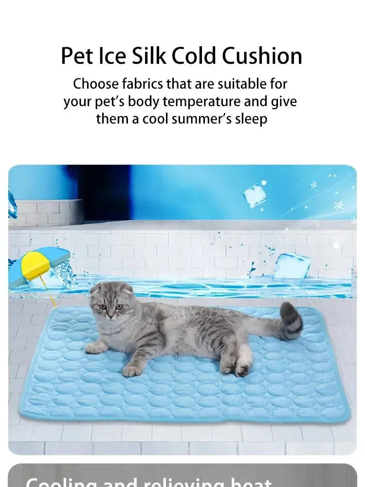 Pet Ice Mats Summer Cat Dog Sofa Nest Bed Cooling Sleeping Pad for Small Dogs Pets Durable Sofa Cooling Pad Blanket Nova Trendz