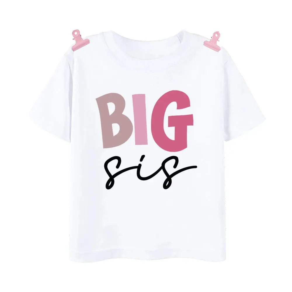 Big Brother Little Sister Family Matching Shirts Boys Girls Sibling T-shirt Toddler Romper Bodysuit KidsTops Short Sleeve Outfit Nova Trendz