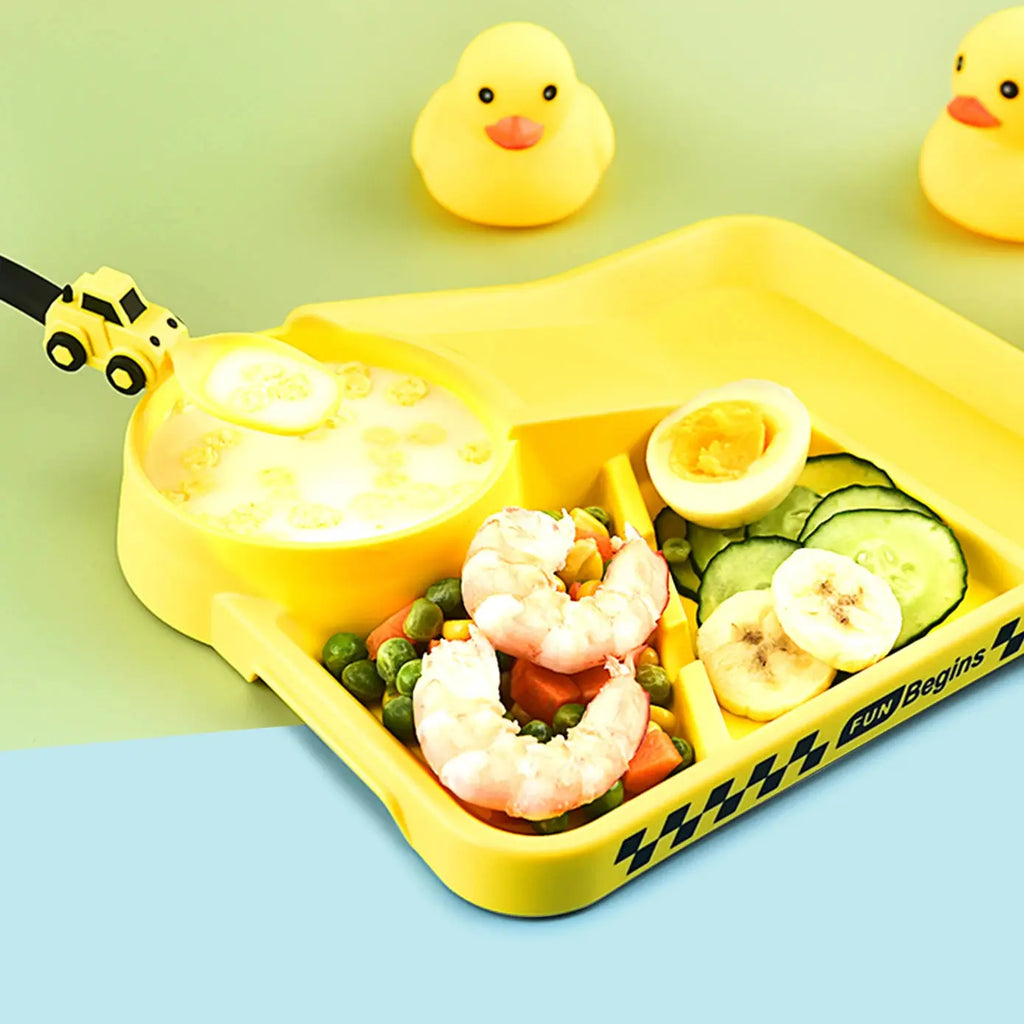 Children's Feeding Dish Set of Dishes for Baby Stuff Suction Cup Plate Aesthetic Tableware for Kids Plates Utensils Dinner Kit Nova Trendz