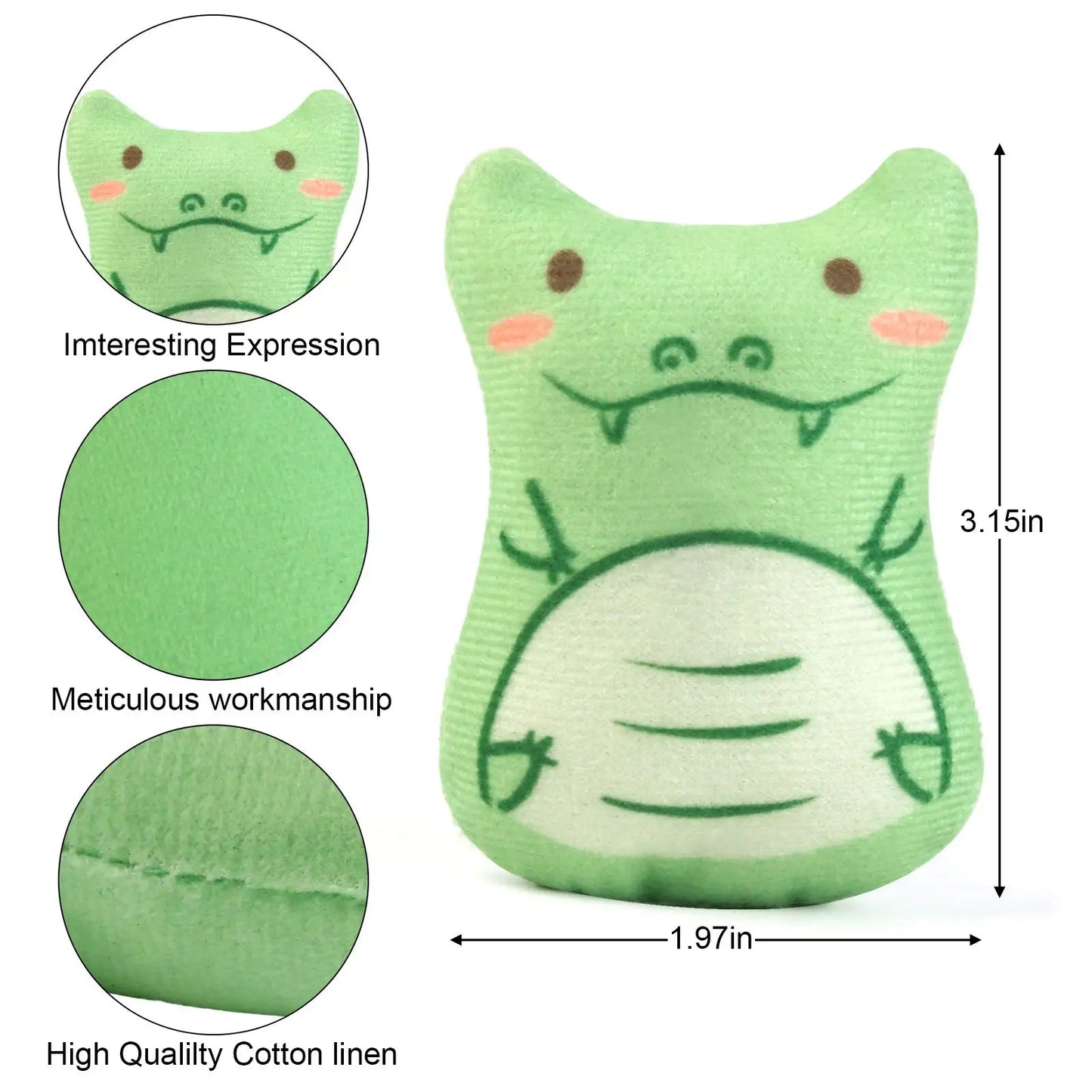 Dorakitten Catnip Toys for Indoor Cats - 5PCS Plush Cat Chew Toys Teething Interactive Catnip Filled Kitten Toy Soft Pet Toy