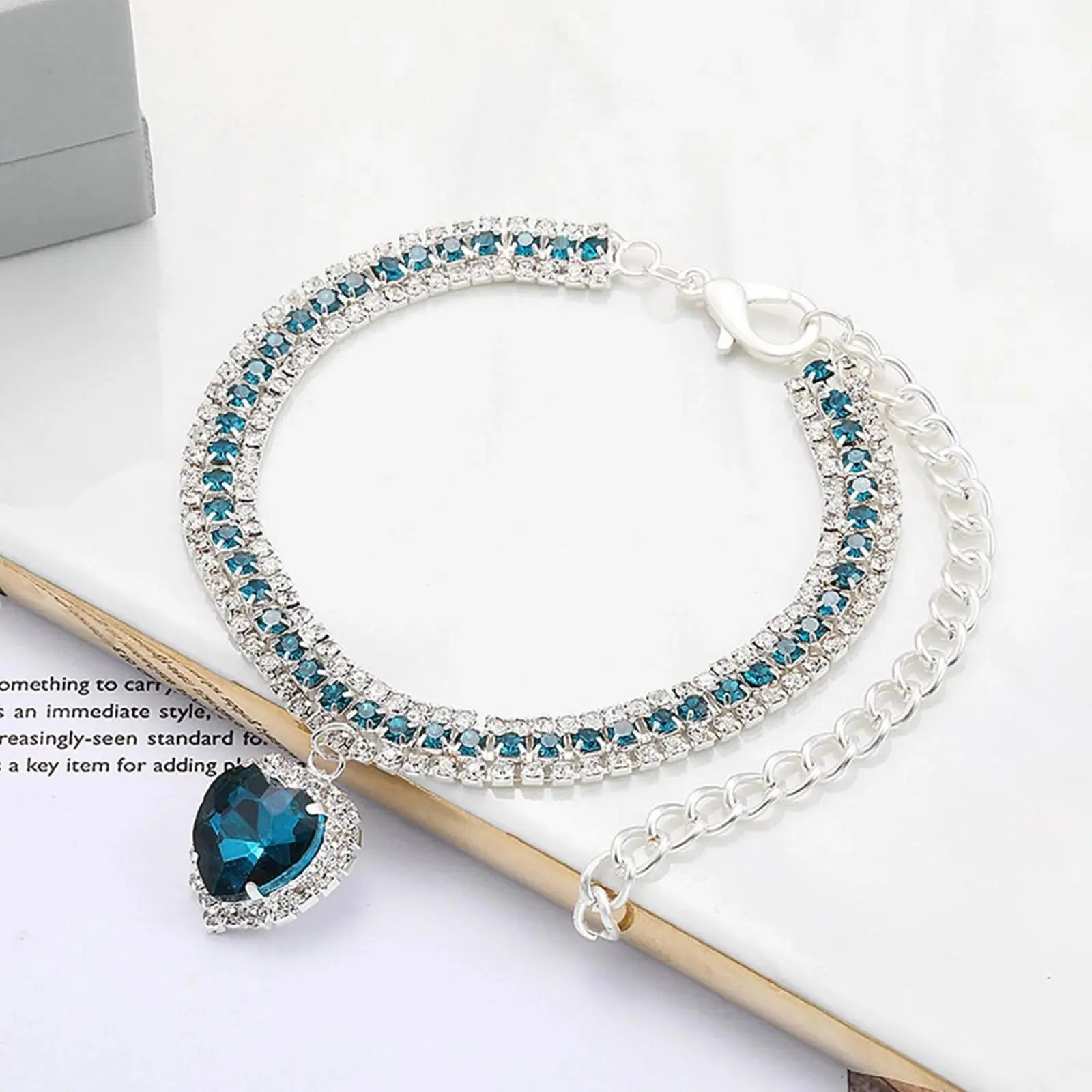 Dog Cat Rhinestone Diamante Collar Necklace Puppy Crystal Bling Pet Accessories For Puppy Kitten Crystal Pendant Diamond Collars Nova Trendz