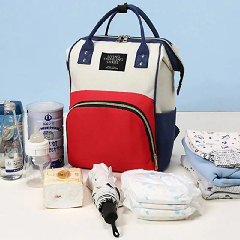 Large Capacity Canvas Mummy Bag Multifunctional Baby Bottle Thermal Insulation Travel Storage Bag Fashion Mummy Bag Hanging Bag Nova Trendz
