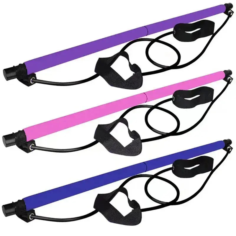Pilates stick multi functional fitness stick Yoga Pilates gym equipment elasticity exercise training hip pulling rope workout Nova Trendz