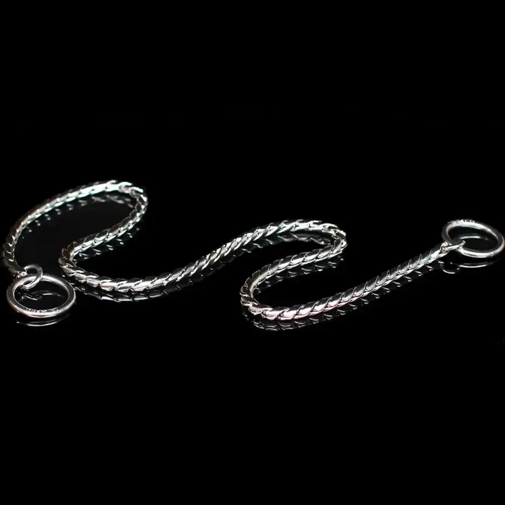 Copper Snake P Chain Dog Collar Small Puppy Large Dog Collar Necklace Choker Pet Training Supplies Slip Collar Gold Sliver Black - Nova Trendz